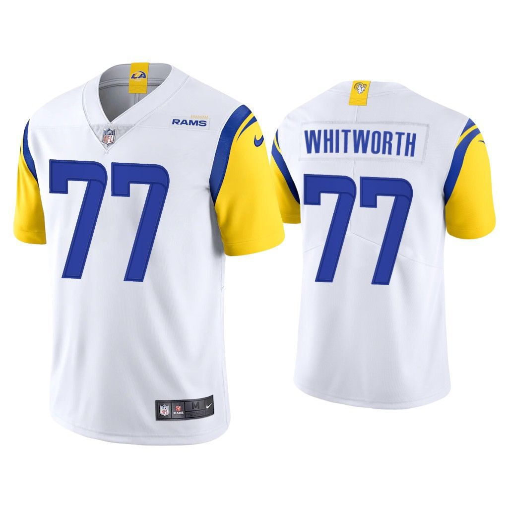 Men Los Angeles Rams #77 Andrew Whitworth Nike White Limited NFL Jersey->los angeles rams->NFL Jersey